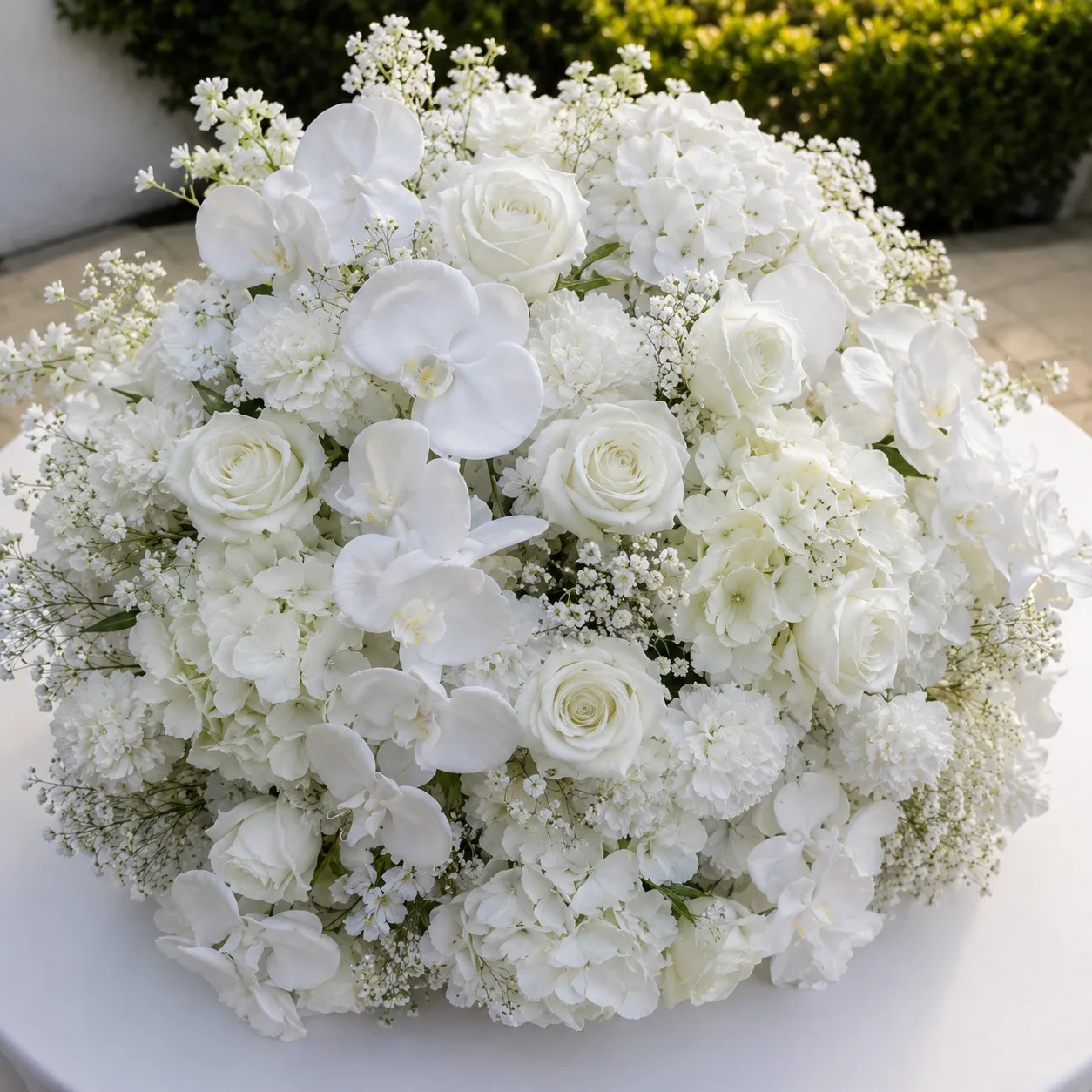 All white florals