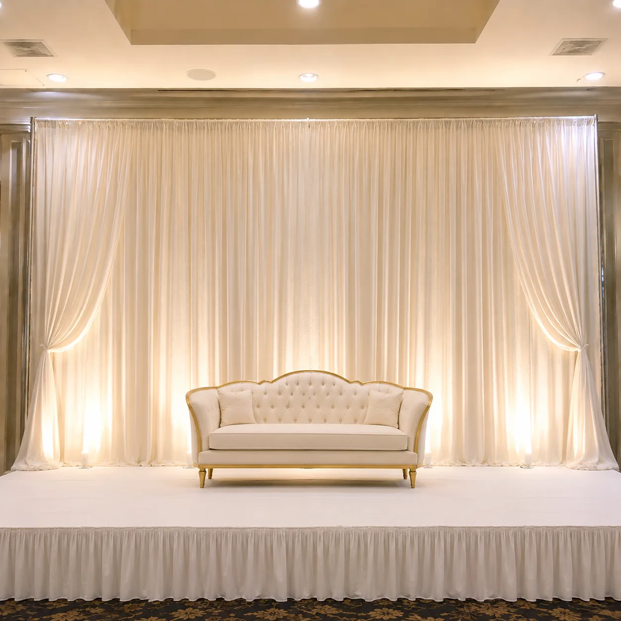 Bride and groom couch