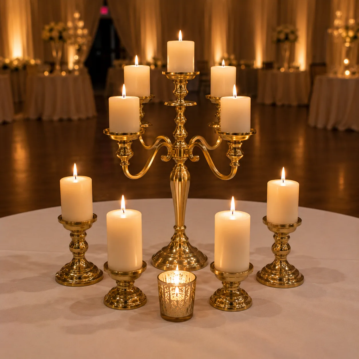 Candle-only centerpieces