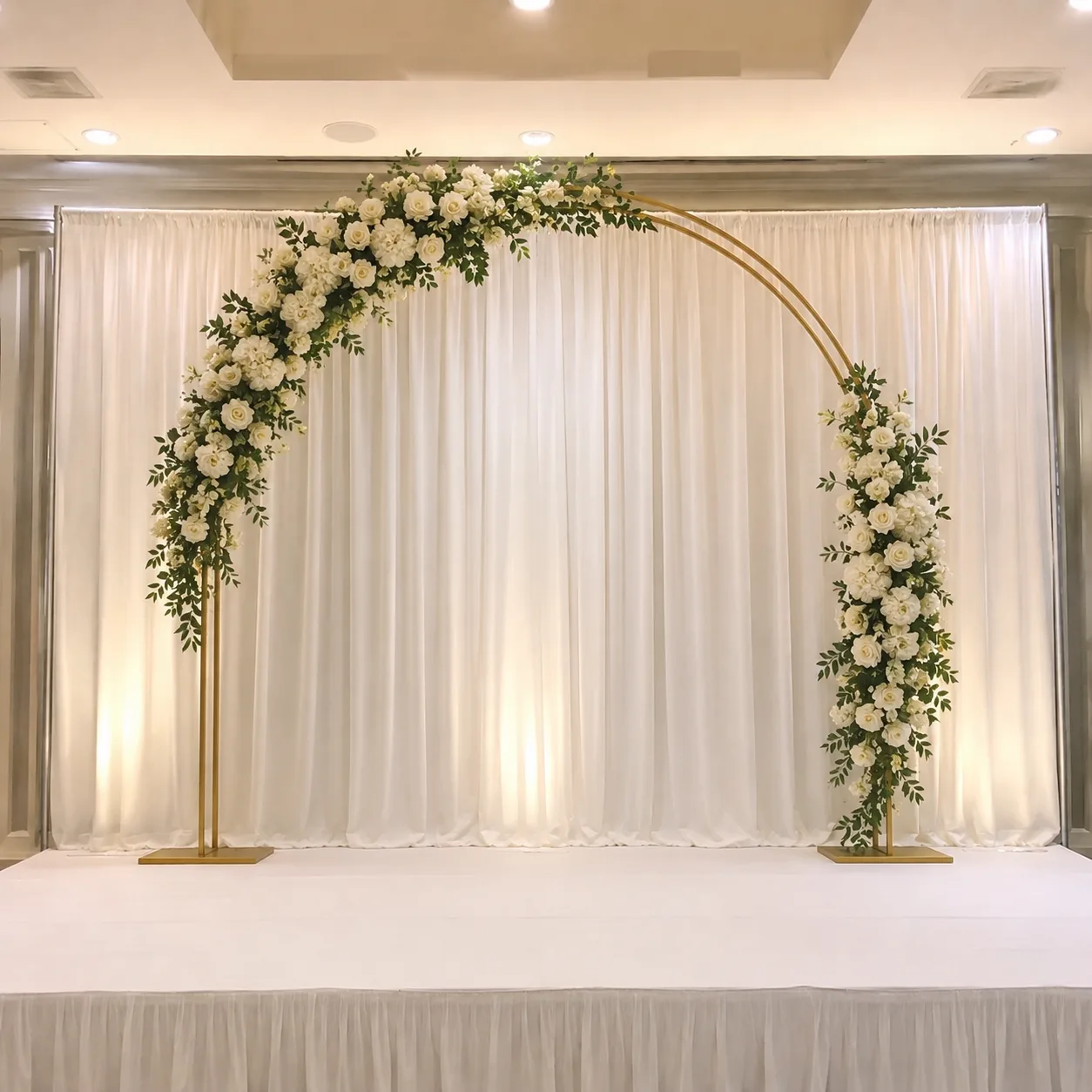 Floral arch backdrop
