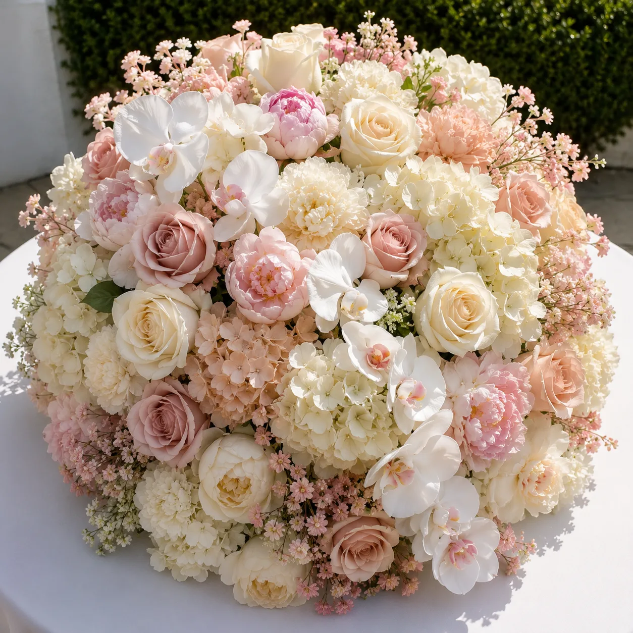 Ivory and blush florals