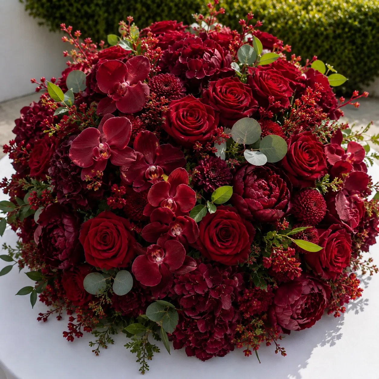 Red and burgundy luxury florals