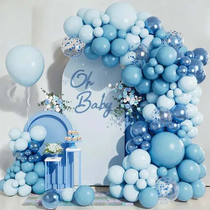 Elegant baby shower decor with soft florals